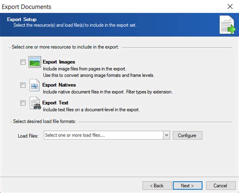 Exporting Documents and Setting Options .